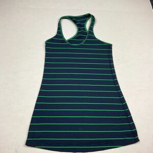 Lululemon Womens Performance Tank Top Striped Racerback Stretchy Shirt Size 4/6